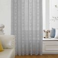 thumbnail image 6 of Gray Striped Sheer Curtains 72 Inches Long, Modern Abstract Art Geometric Stripes Light Filering Curtains, Breathable Simi Curtain Privacy Drapes for Living Room Bedroom Lightweight Window Treatment, 6 of 9