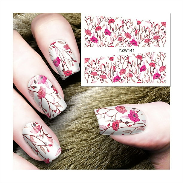 Water Decals Nail Art Transfer Stickers Big Sheet Manicure Decoration - Water Decals Nail Art Transfer Stickers Big Sheet Manicure Decoration -