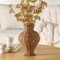 thumbnail image 4 of Better Homes & Gardens Woven Faux Rattan Indoor Vase, 10", Brown, 4 of 8
