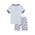 thumbnail image 4 of QEFJNO 3-10Y Kids Boys Pajamas Set Soft Viscose 2PCS Short Sleeve Sleepwear for Toddler Boys Train Pjs Summer, 4 of 14