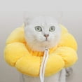 thumbnail image 3 of Cat Recovery Collar Sunflower Shape Soft Stuffed Neck Cone Adjustable Anti-Bite Lick Wound Healing Safety Collar After Surgery, 3 of 7