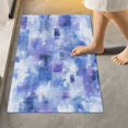 thumbnail image 3 of Rectangle Bath Rugs Plush Bathroom Carpet Mat Non Slip Bathroom Mats Blue Squares and Shapes, 3 of 5
