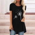 thumbnail image 3 of Tops for Women Casual Summer Short Sleeve Loose Solid Tunic Tees Blouses Dressy Casual Soft Comfy Basic T Shirts Tops, 3 of 4