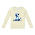 thumbnail image 4 of Pyjama Garcon pour Enfants Imprimé Dinosaure Col Rond Manches Longues Haut Pantalon Ensemble de Pyjama 2 Pcs Printemps Automne Pyjama Bébé Beige 6 Ans-7 Ans, 4 of 5