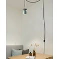 thumbnail image 3 of Kiven Plug in Pendant Light Equipped with Dimmable Lighting Cord（15ft）,Blue Macaron Iron Shade Hanging Mounted Pendant Light for Restaurant Counter Bedside-1 Pack, 3 of 7