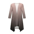 thumbnail image 5 of Lightweight Summer Cardigan Sevevn Women's Gradient Printed Long Sleeved Irregular Hem Pleated Cardigan, 5 of 5