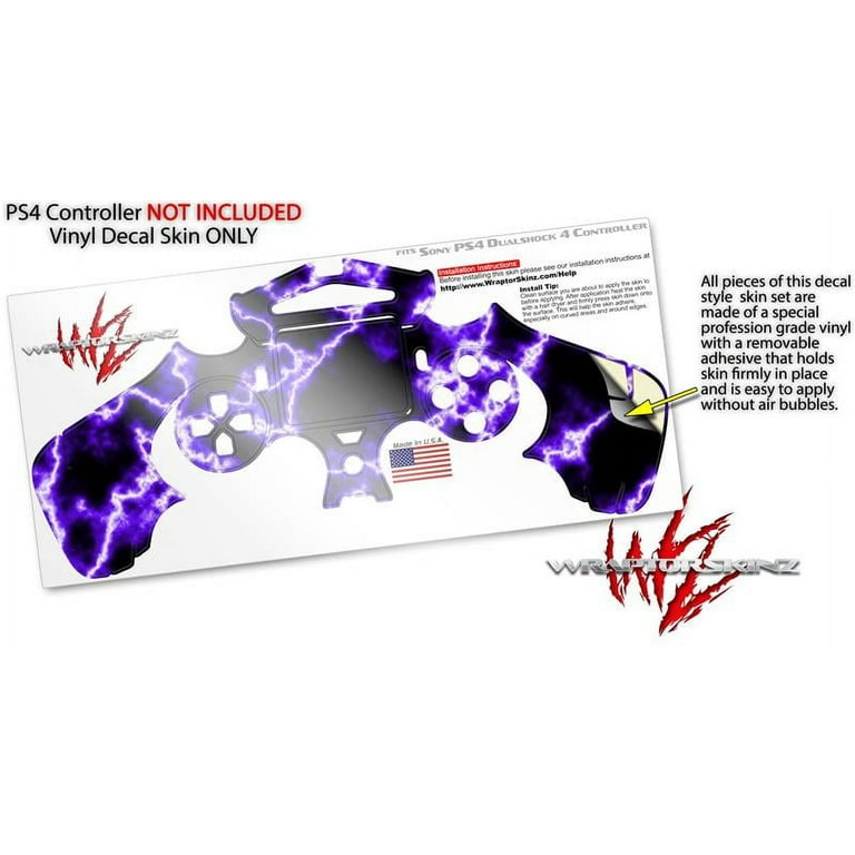 Skin Wrap for Sony PS4 Dualshock Controller Electrify Purple