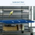 thumbnail image 4 of PawHut Cage à Oiseaux en Acier de 52 Pouces, avec Support Roulant, Gris Foncé, 4 of 10
