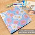 thumbnail image 4 of FORMRS 3 Ring Photo Album 4"x6" Self Adhesive Large Capacity PU Leather Cover, Pink Daisy, 4 of 8