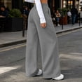 thumbnail image 6 of women's pants Baeitkot Women Fashion Solid Color Loose Elastic Waist Drawstring Strap Cargo Long Pants, 6 of 7