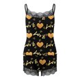 thumbnail image 5 of BONIXOOM Matching Christmas Pajamas For Couples Girls Christmas Pajamas Loungewear Drawstring Sleeveless Printed Sleepwear Sets Yellow S, 5 of 6