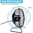 thumbnail image 6 of Bexikou 4" Mini Portable Rechargeable USB Tabletop Fan, 6 of 8