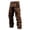 Coffee, variant on Cargo Work Pants for Men Casual High Waisted Patchwork Pants Retro Corduroy Trousers with Pockets Black XXXL