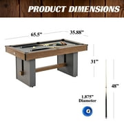 Barrington Billiards Urban Collection 66” Pool Table with Accessories Included, Gray