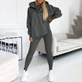 thumbnail image 2 of TNOBHG Sweatshirt Pants Set 2pcs/set Women Spring Casual Outfit Hooded Long Sleeve Sweatshirt Joggers Pants Set Long-sleeve Hooded Casual Set, 2 of 8