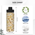 thumbnail image 3 of Pofeuu Honey Honeycomb Print 18oz Sports Insulated Kettle Stainless Steel Vacuum Water Bottle Leakproof Sport Flask, 3 of 7