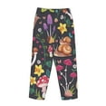 thumbnail image 5 of Disketp Mushrooms Snails Butterflies Print Women'S Comfy Pajama Pants Casual Drawstring Palazzo Lounge Wide Leg Pants, 5 of 9