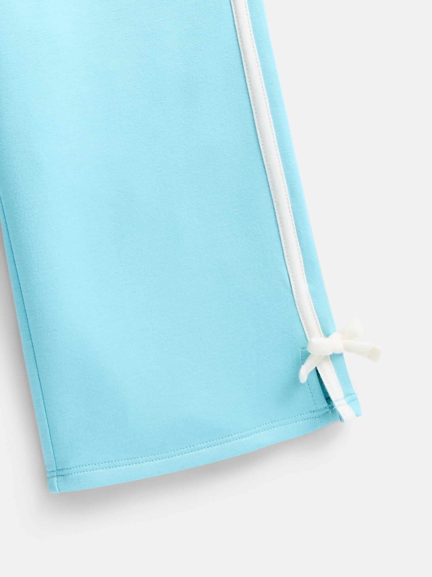 Wonder Nation Toddler Girls Wide Leg Athletic Pants with Side Stripe and Bow, Sizes 12M-5T
