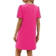 thumbnail image 5 of Fantaslook Summer Dresses for Women Short Sleeve V Neck Casual Shift Dress with Pockets, 5 of 8