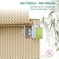 thumbnail image 2 of Allesin zen No Drill Cordless Bamboo Roman Shade, 20"W x 64"H, Beige, 2 of 9