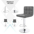 thumbnail image 4 of Lacoo Set of 2 Bar Stools Adjustable Swivel Armless Barstools with PU Leather, Gray, 4 of 7