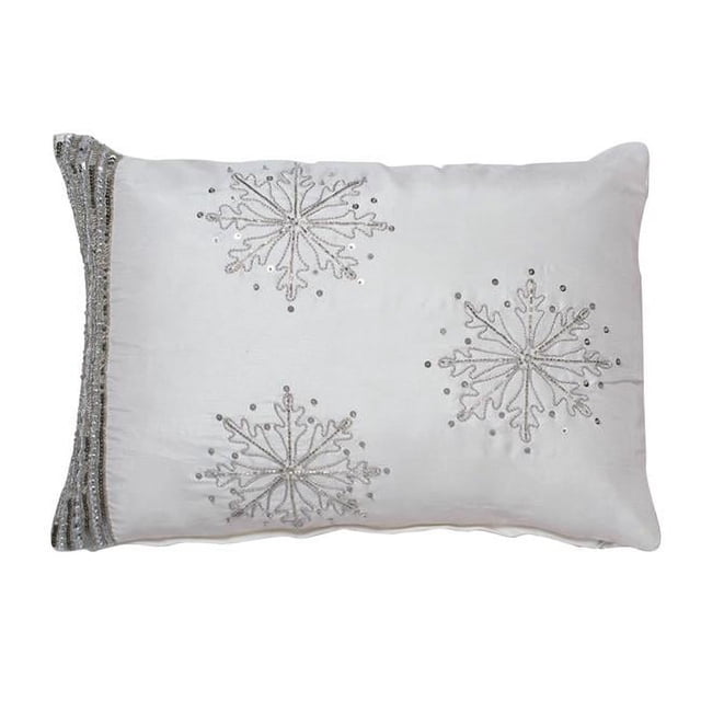 Vickerman QTX17015 14 Po x 20 Po Oreiller Flocon de Neige Blanc