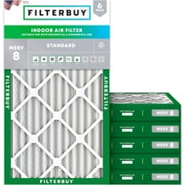 Filterbuy 19x27x2 MERV 8 Dust Defense, Pleated HVAC AC Furnace Air Filters (6-Pack)