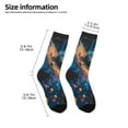 thumbnail image 2 of Rocae Colorful Planet Universe for Girls Boys Crew Socks,Children's Socks, Kids Socks, Toddler Socks: Daily Wear with Kids School Uniform, 2 of 5