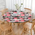 thumbnail image 3 of Round Picnic Table Cloth 100% Waterproof & Oil Proof, Elastic Fitted Table Cover for 36"-44" Round Tables, for Dining, Camping, Outdoor, 3 of 7