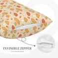 thumbnail image 4 of Binfone Autumn Mushrooms Standard Size Pillowcase, Long Staple Pure Cotton Envelope Closure Pillow Cover (Pillow core not included),20"x30", 4 of 7