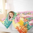 thumbnail image 4 of Manfei Monogram M Graphic 7pcs Queen Bedding,Sweet Axolotl Bedding Comforter Set Queen,Pink,Pink Reversible, 4 of 7