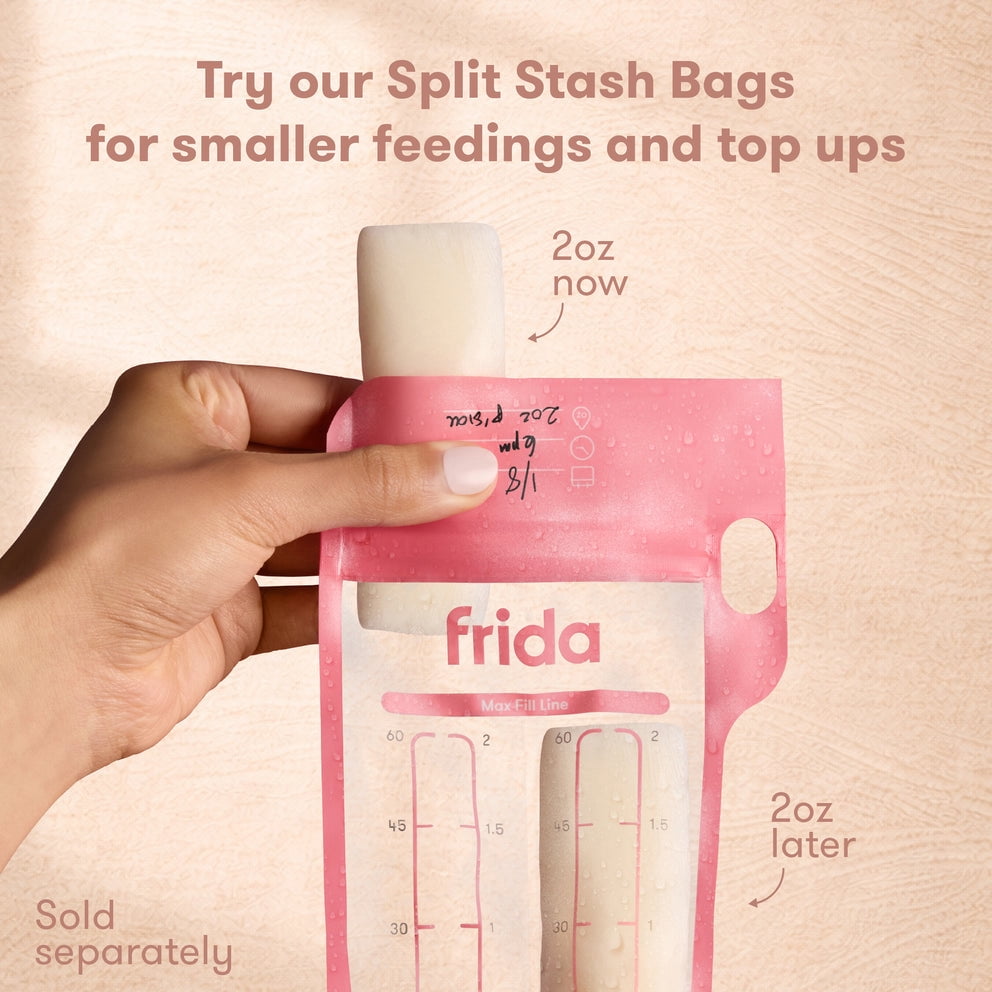 Frida Breastmilk Storage Bags, 50ct Standard Freeze & Thaw Milk Bags