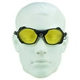 thumbnail image 3 of Leather Glasses Yellow Lens Glacier with Side Shield and String, Night Vision Driving Riding Indoor, 3 of 3