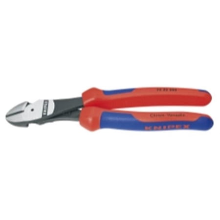 UPC: 0843221005177 | Knipex 8  High Leverage Diagonal Cutters 12 Degree Angled- MultiGrip