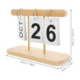 thumbnail image 2 of TEHAUX Multi Color Bamboo Flip Perpetual Calendar with Metal Stand for Desk Use, 2 of 6