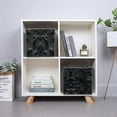 thumbnail image 3 of Collapsible Oxford Fabric Storage Cubes with Handles, Large Mid Foldable Oxford Cloth Bins Set of 2/6, Closet Organizers for Shelves Clothes Home Kitchen Toy - Metal, 3 of 7