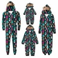 thumbnail image 2 of Odeerbi Christmas Onesie Pajamas for Family Holiday Sleep Jumpsuit Long Sleeve Family Christmas Pajamas Matching Sets Toddler Fashion Lattice Print Plush Jumpsuit Sleepwear PJs Set Green, 2 of 4