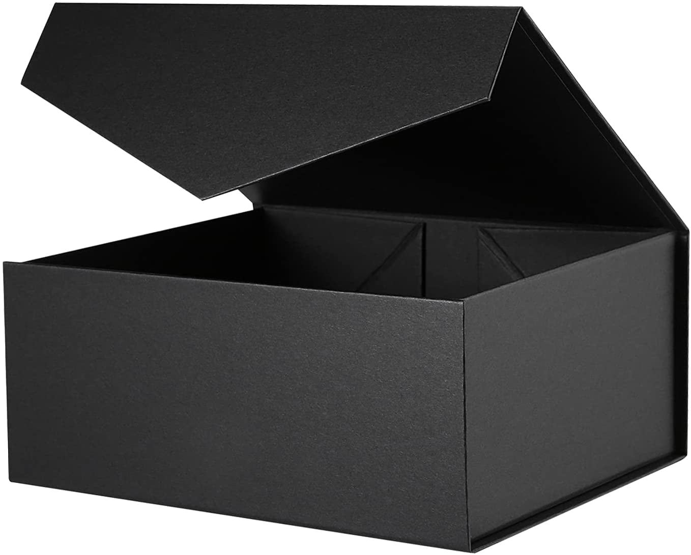 Pack of 2 x Gift Boxes Black D.09 Flat pack with Best Wishes 