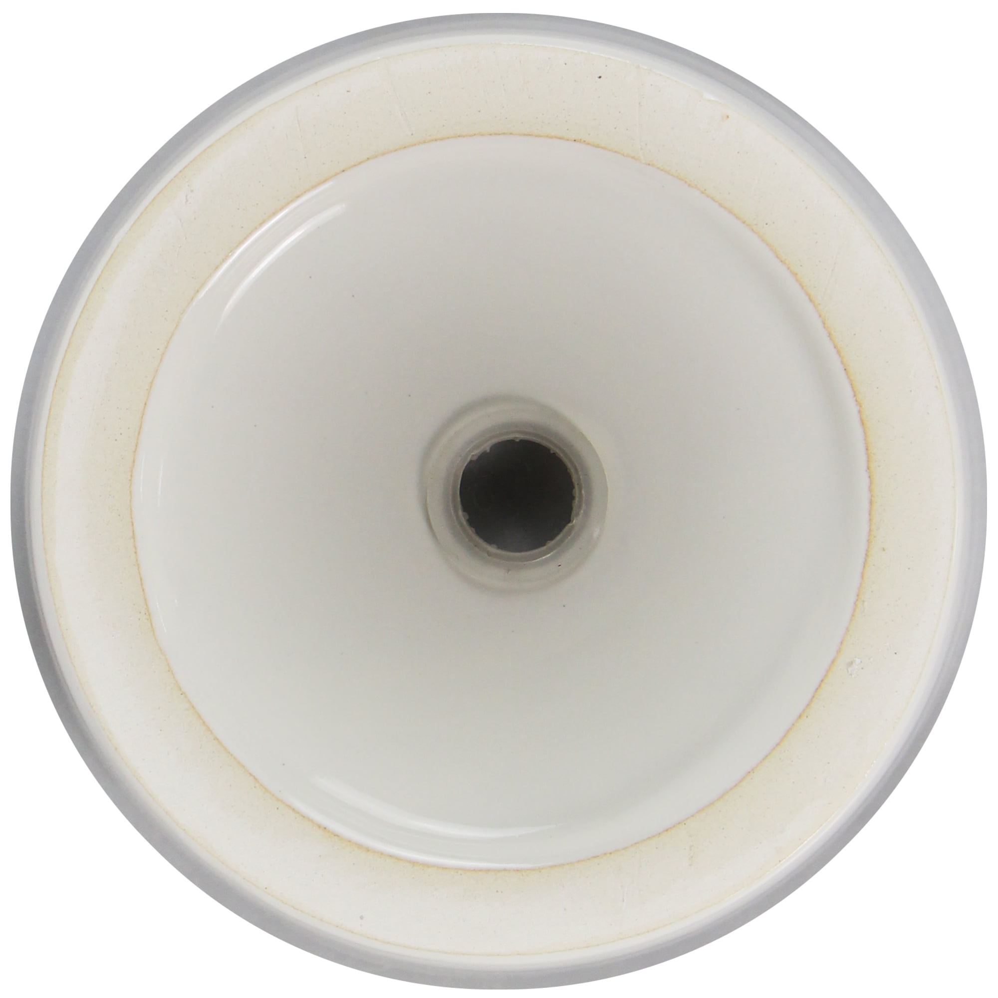 Mainstays Small 6in Diameter Round White Scallop Ceramic Planter
