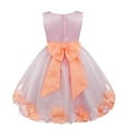 thumbnail image 3 of inhzoy Kids Flower Girls  Wedding Bridesmaid Dress Princess Pageant Birthday Party Prom Ball Gown Orange 2, 3 of 8