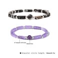 thumbnail image 4 of Guardurnaity de cristal para mujer, brazalete de cadenas de cuentas redondas, decoración sencilla de moda, adornos, joyería para novia, joyería Ropa, zapatos y accesorios Miscelánea Violeta, 4 of 6