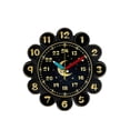 thumbnail image 4 of Reloj de pared de diseño con manecillas móviles para habitación infantil, ideal para saber la hora. Negro, 4 of 8