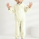 thumbnail image 2 of Odeerbi 6M-11Y Niños Niñas Trajes de Invierno Polipiel Sudaderas Cuello Mofle Con Media Cremallera Pantalones de Sudadera Niños Franela Manga Larga Ropa de Dormir Set, 2 of 9