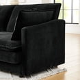 thumbnail image 5 of Black Towel Fabric | 4 - Seater Sectional with Removable Ottoman | Simple Matching and Comfortable Relaxation, 5 of 6