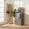thumbnail image 2 of Devoko  All-Weather use Trashbin with Lid, Patio Resin Hideaway Trash Can with Waterproof for Backyard, Light Brown, 2 of 7