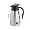 thumbnail image 4 of Rust Proof Car Kettle, Leakproof Car Electric Kettle, 1000ml for Car Travel Use Long-distance Driving, 4 of 8