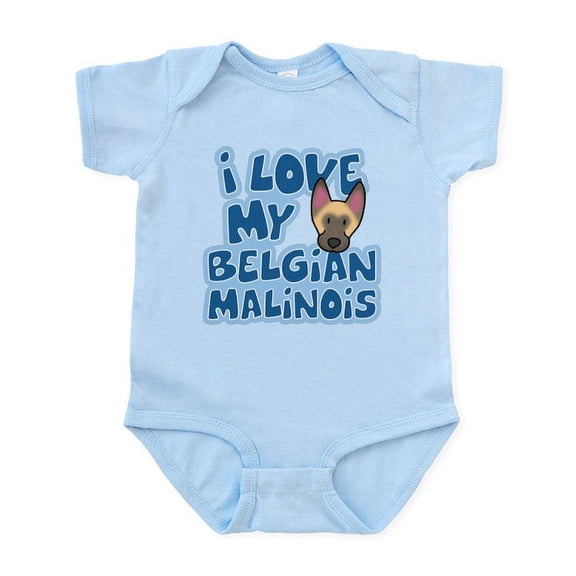 CafePress - I Love My Malinois Infant Bodysuit - Baby Light Bodysuit, Size Newborn - 24 Months