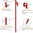 thumbnail image 3 of Estacas para Tienda RIY de Acero de Alta Resistencia 30 cm Paquete de 8 para Camping, 3 of 9