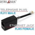 RetailAndBulk (2 Pack) Phone Jack to Adapter RJ45 Female to