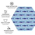 thumbnail image 4 of Honeii Cute Shark Print Leather Coaster Set of 6, Ideal for Safeguarding Your Furniture from Drinks Spills and Effortless Cleanup,Hexagon, 4 of 7